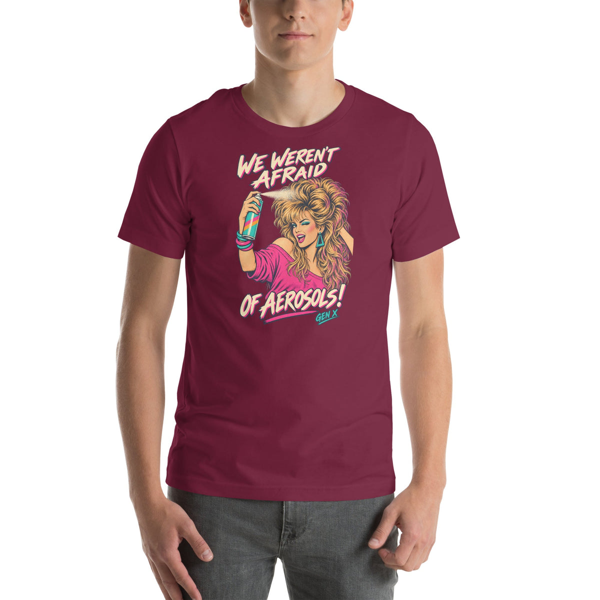Enlarged aerosol design — maroon