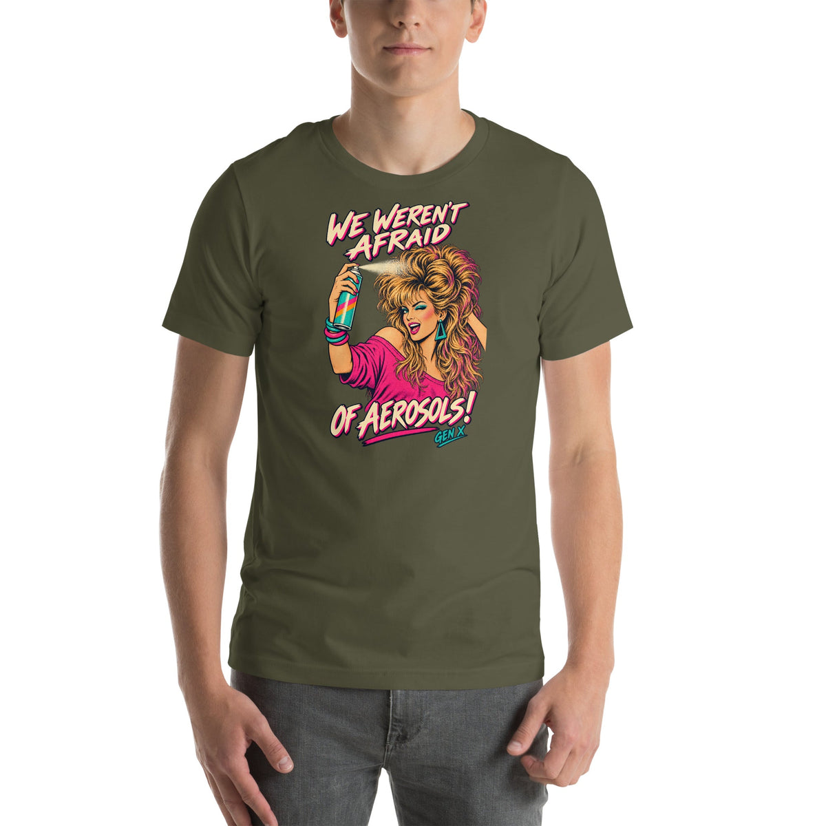 Enlarged aerosol design — military green