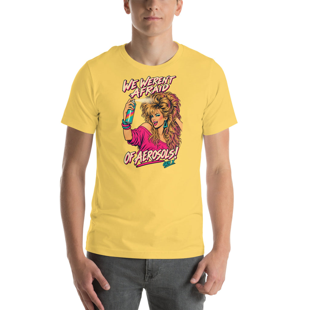 Enlarged aerosol design — yellow