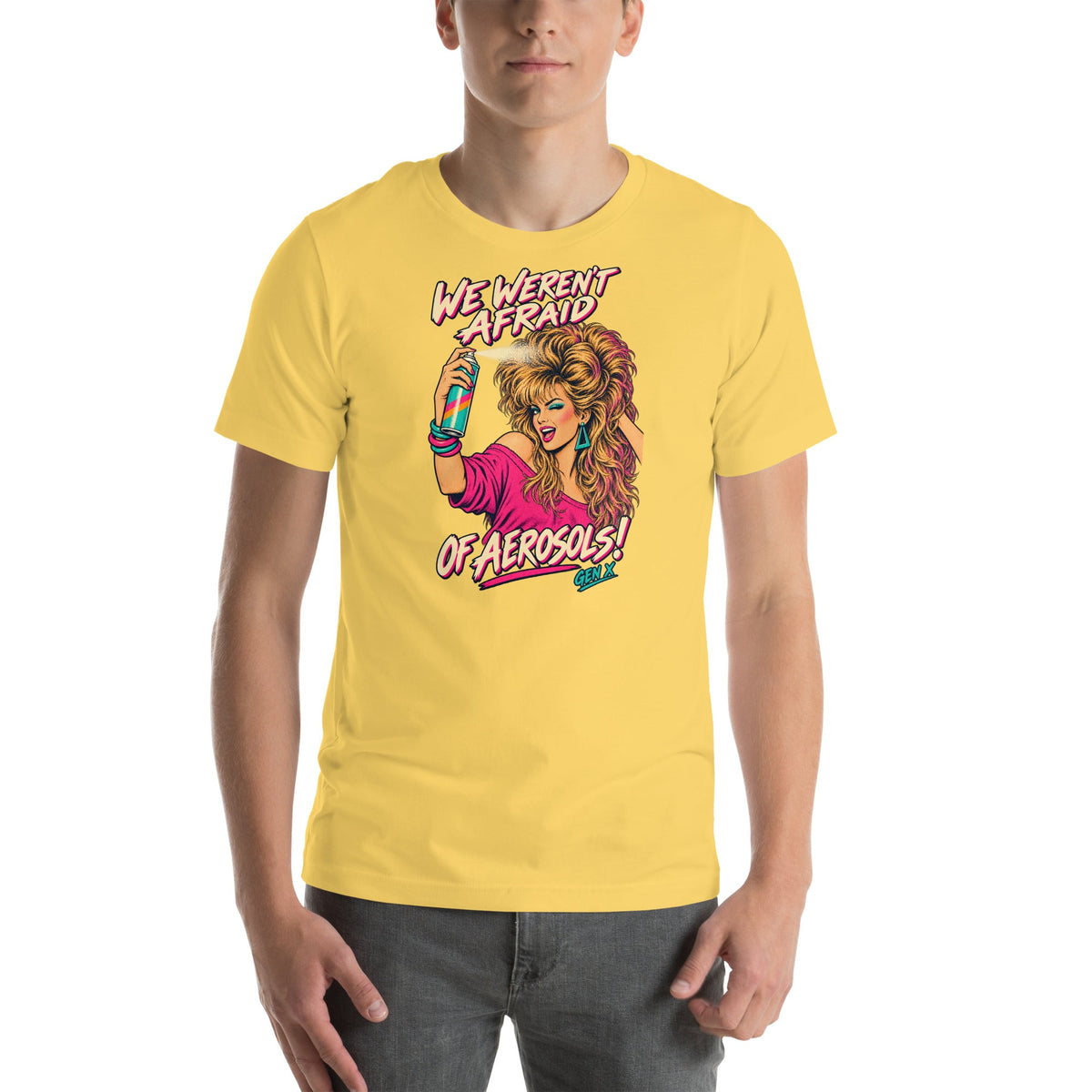 Enlarged aerosol design — yellow